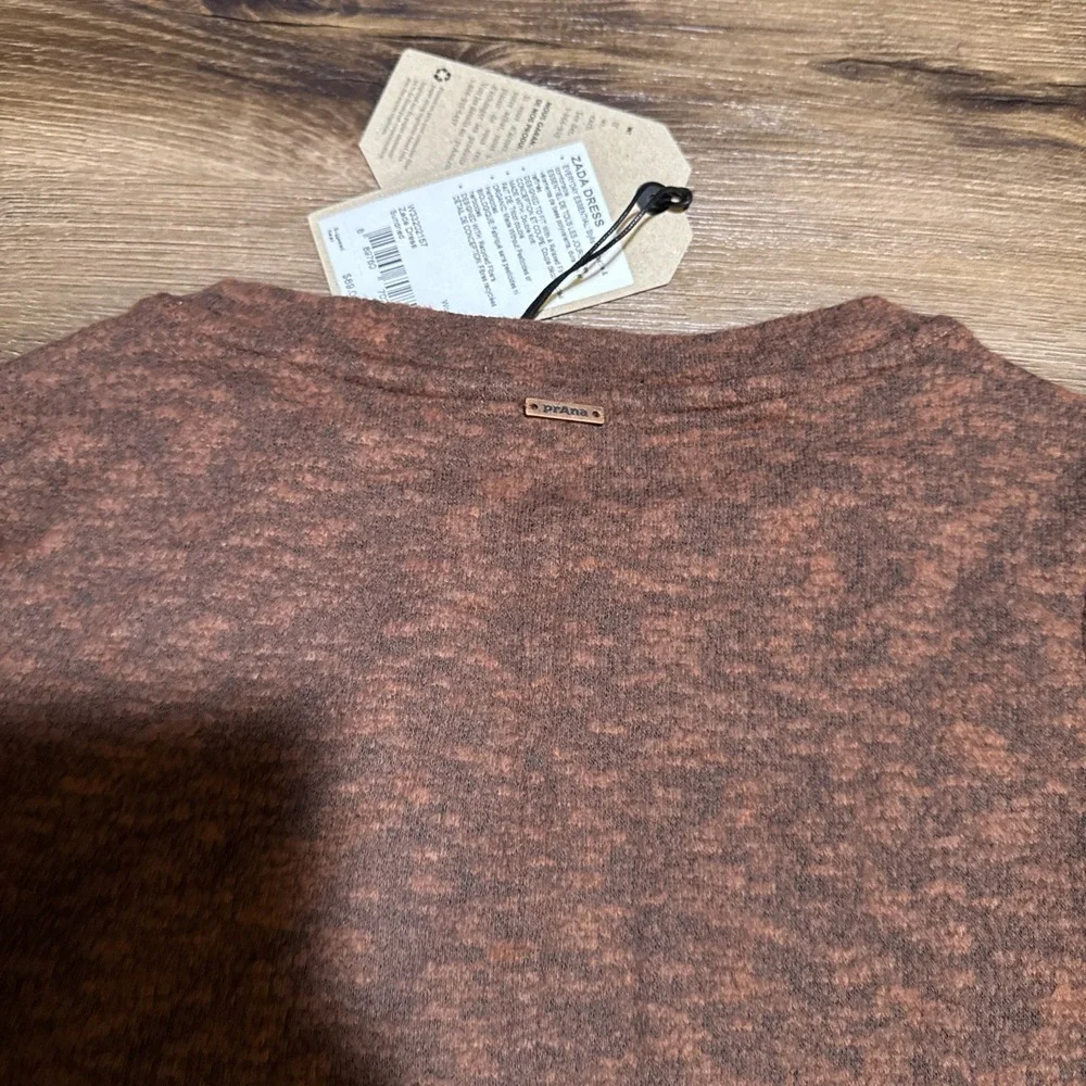 NWT Prana Womens Size XS Rust Sundried Zada Long Sleeve Sweater Dress Soft Brown - Picture 13 of 13